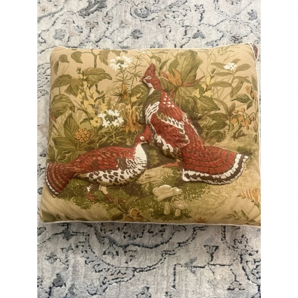 Vintage Pheasant 3D Puffer Pillow 18